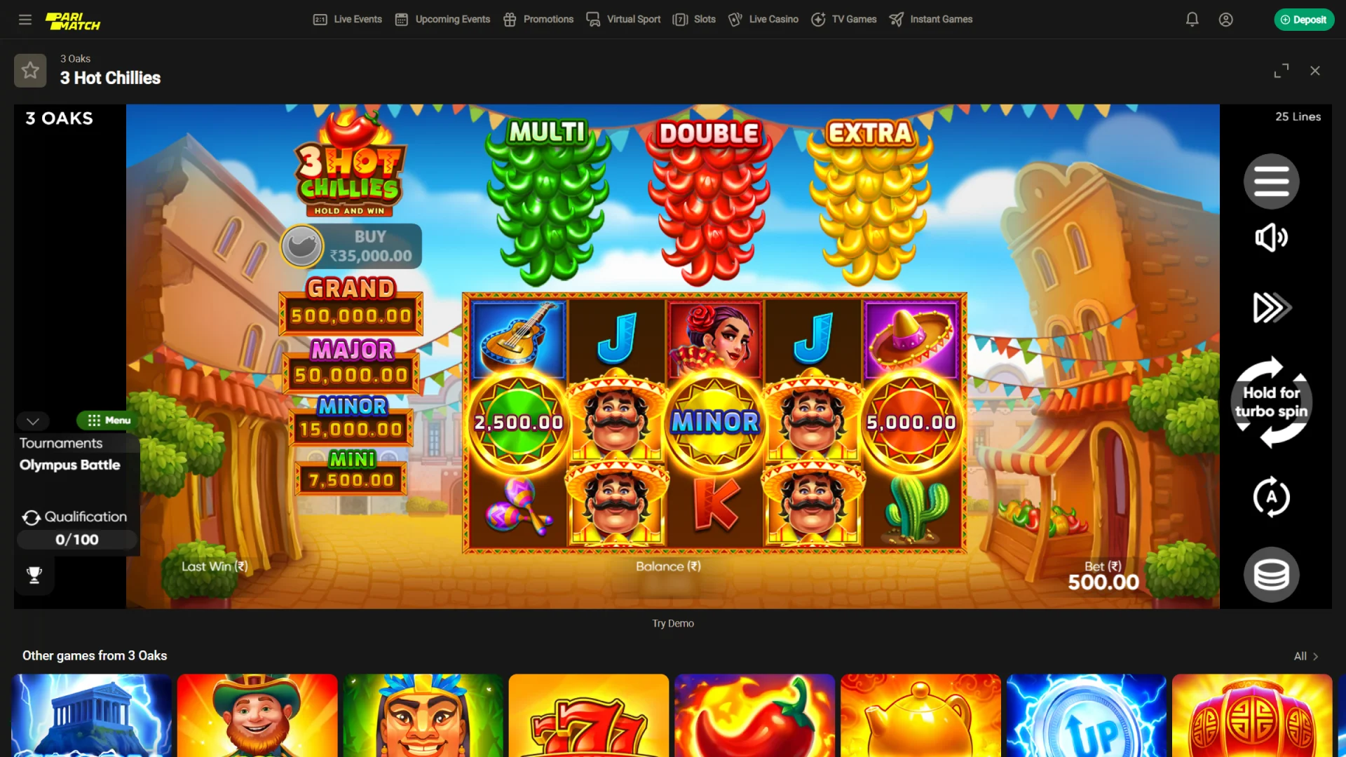 Enjoy playing and winning real money at Parimatch Casino.