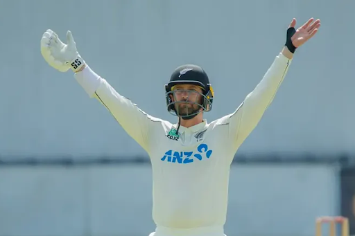 Devon Conway's first Test ton for New Zealand in over two years, against Zimbabwe in Bulawayo, ended in strange fashion on Friday 