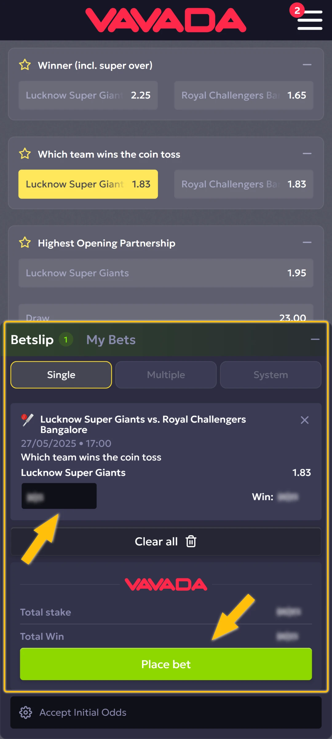 betting windows.
